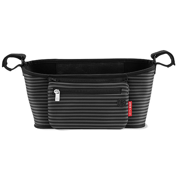 Organizador Skip Hop de Carrinho de Bebê Chevron Preto Cinza