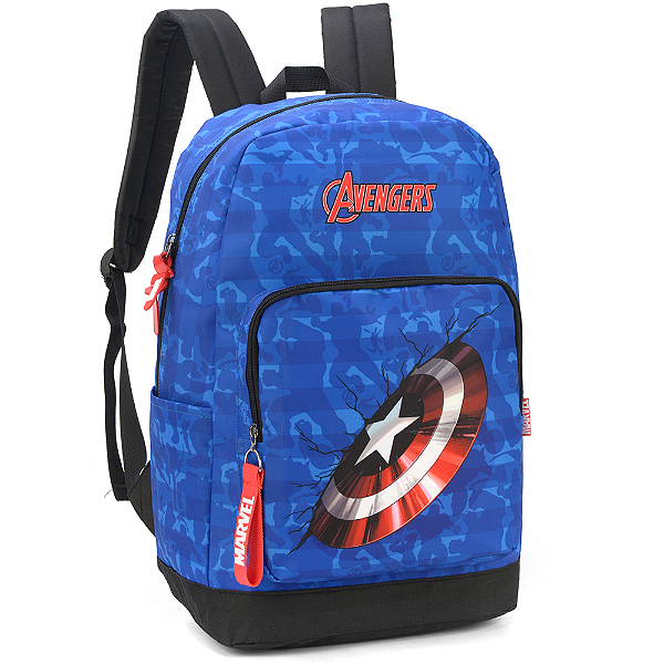 Mochila de Costas Luxcel Avengers Capitão América Azul Claro