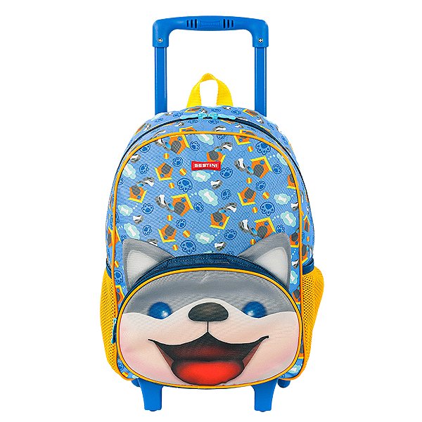 Mochila de Rodinhas Média Sestini Kids X Dog 3 Colorido