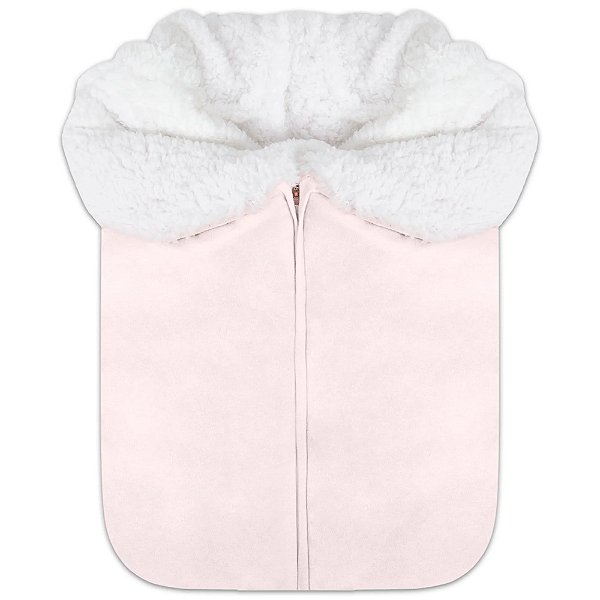 Porta Bebê Hug Forrado Com Lã de Carneirinho Rosa Claro