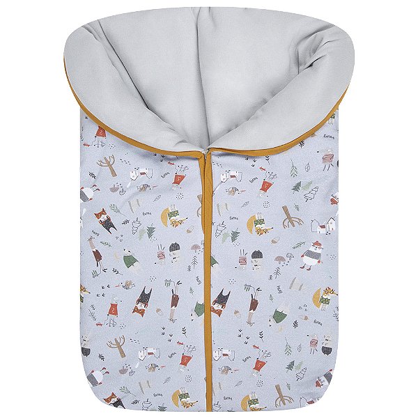Porta Bebê Hug Escandinavo Cinza Lunar