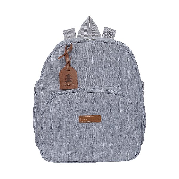 Mochila de Maternidade Pirulitando Baby Cuidado Cinza