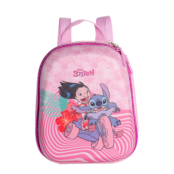 Mochila Pequena Maxtoy Stitch Rosa
