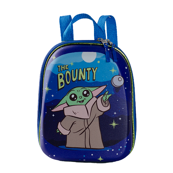 Mochila Pequena Maxtoy Star Wars Grogu Azul Verde