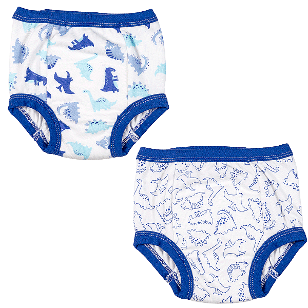 Cueca de Desfralde Buba 2 Unidades Dino Tamanho M Azul