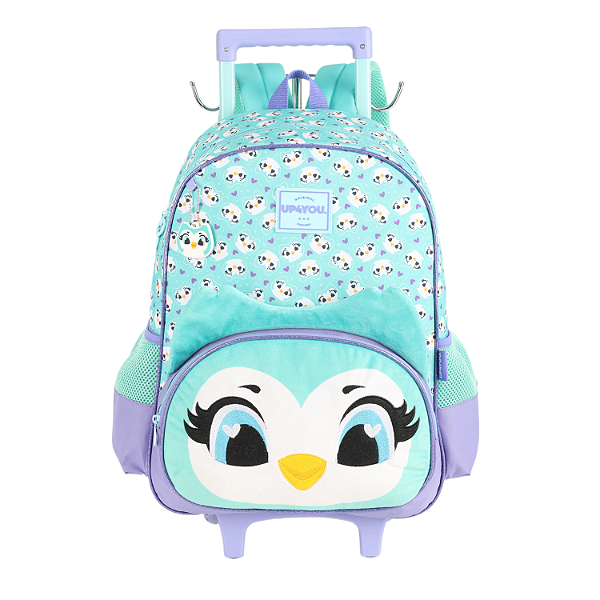 Mochila de Rodinhas Com Alça Luxcel UP4You Coruja Verde