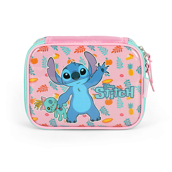 Estojo Box 100 Pens Luxcel Stitch Rosa