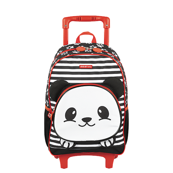 Mochila de Rodinhas Sestini Média Kids X Panda 4 Colorida
