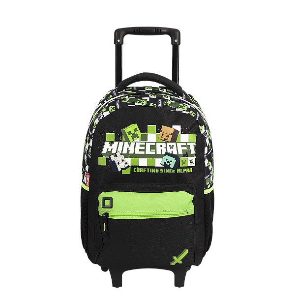 Mochila de Rodinhas Sestini Minecraft M Plus 15Anos Colorido