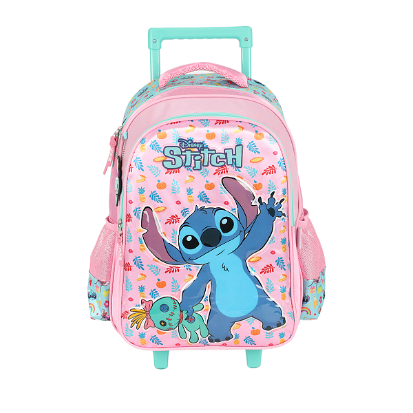 Mochila de Rodinhas Sem Alça Luxcel Stitch Rosa