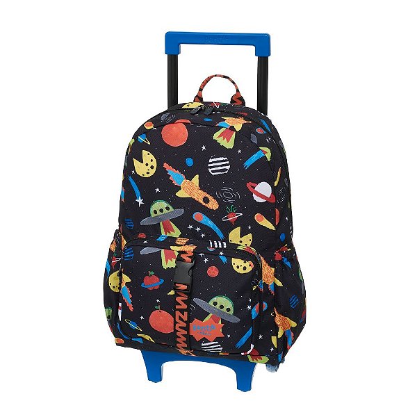 Mochila de Carrinho Fábula Zumzum Bento Espacial Preto