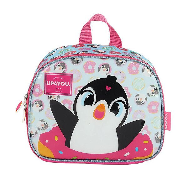 Lancheira Escolar Luxcel Up4You Pinguim Verde