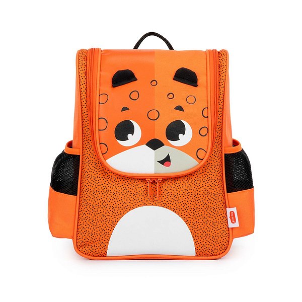 Mochila Escolar Tiny Love Safari Jaguar Laranja