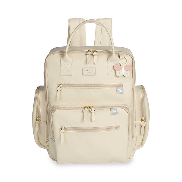 Mochila de Maternidade MasterBag Urban Borboleta Bege