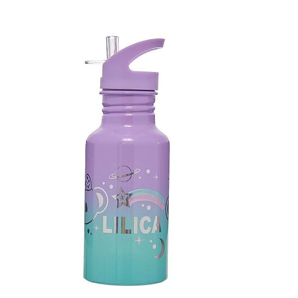 Garrafa de Alumínio Pacific Lilica Ripilica Make a Wish Roxo