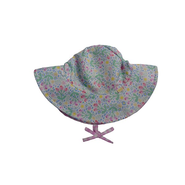 Chapeu de Praia Eco Kids Place Florescer Dupla Face Floral