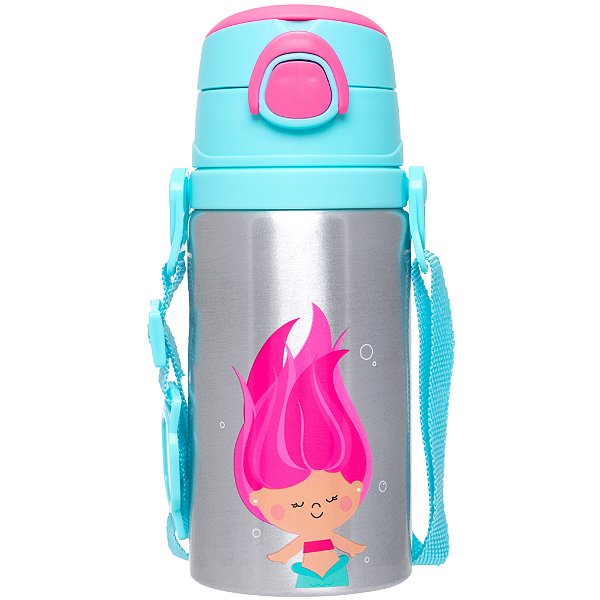 Garrafa de Alumínio Buba Aventuras Sereia Rosa