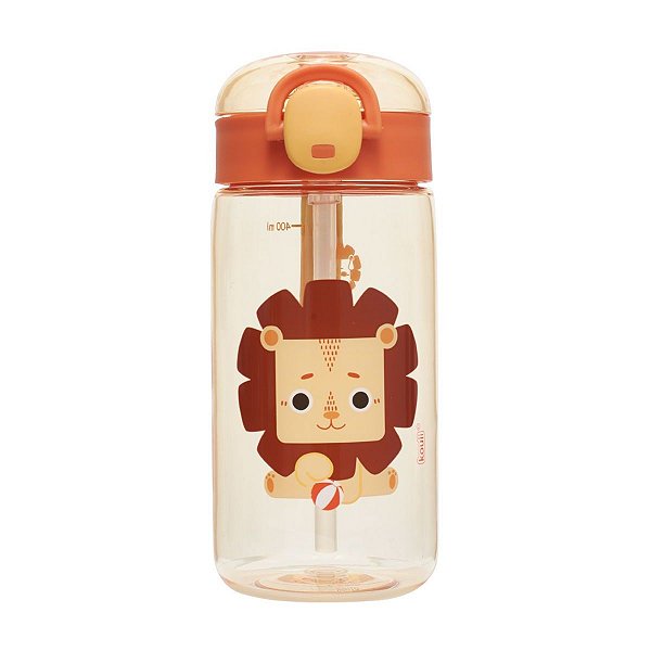 Garrafa Com Canudo Pacific Kouii 460ML Leão Léo Amarelo