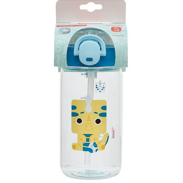 Garrafa Com Canudo Pacific Kouii 460ML Dino Ino