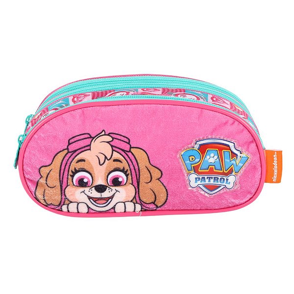 Estojo Escolar Luxcel Patrulha Canina Rosa
