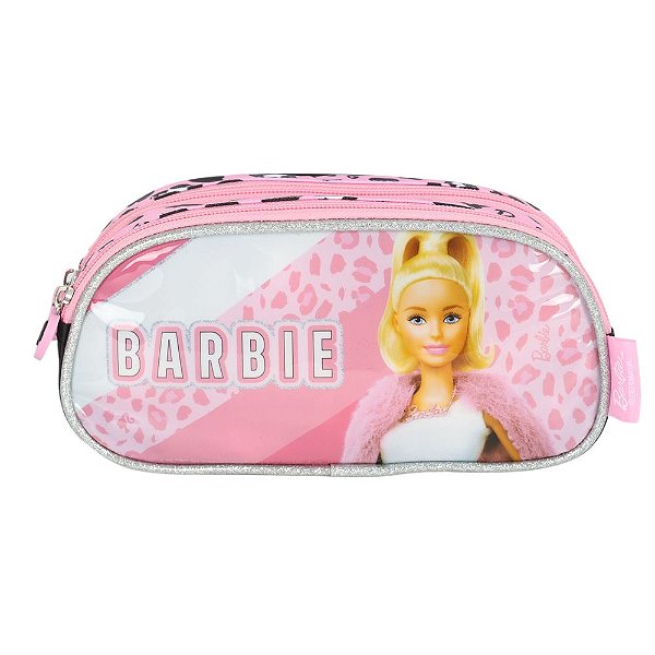 Estojo Escolar Luxcel Barbie Fashion Rosa