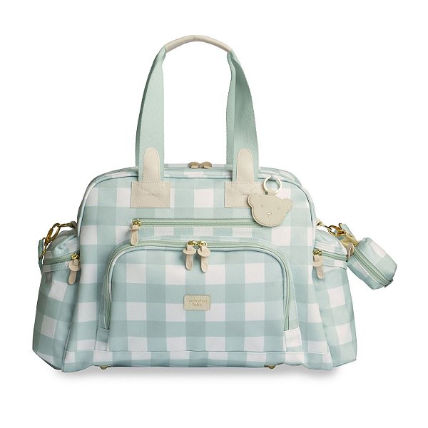Bolsa de Maternidade MasterBag Everyday Bear Xadrez Menta