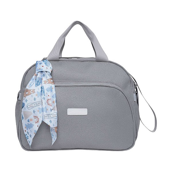 Bolsa de Maternidade Grande Pirulitando Baby Bosque Cinza