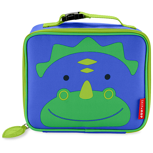 Lancheira Térmica Skip Hop Clássica Zoo Dino Verde e Azul