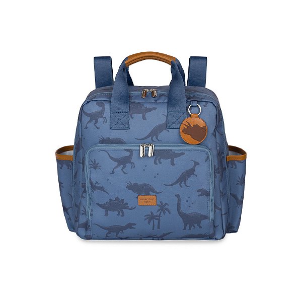 Mochila de Maternidade Vintage MasterBag Dinossauro Azul