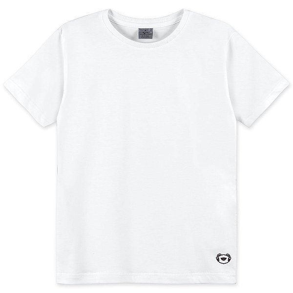 Camiseta Manga Curta Tigor T Tigre Lisa Branco