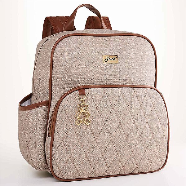 Mochila de Maternidade Just Baby Chicago Bege