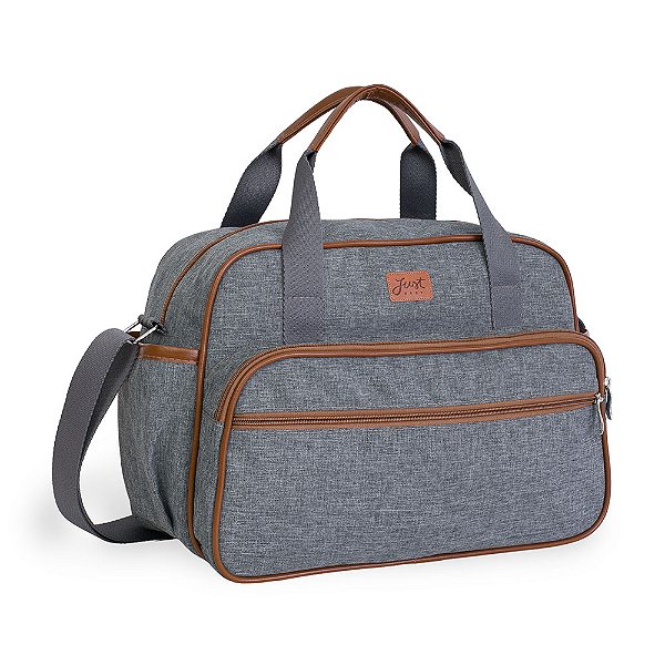 Bolsa de Maternidade Grande Just Baby Denver Cinza
