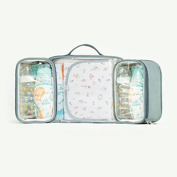 Kit Necessaire Hug Organizadora Com 3 Peças Azul