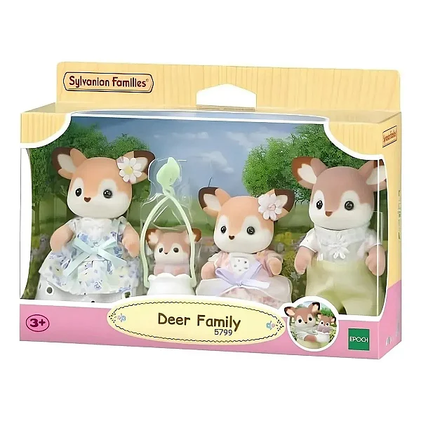 Família Dos Cervos Sylvanian Families Epoch Magia Colorido
