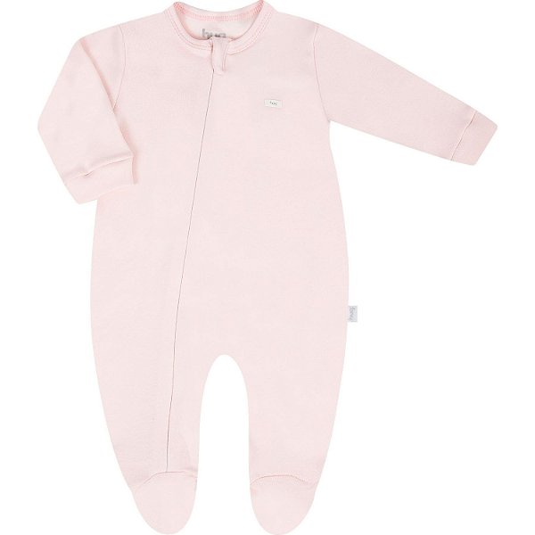 Macacão Longo Com Zíper Hug Rosa Claro