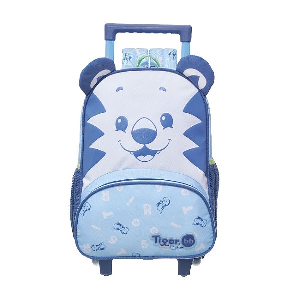 Mochila de Rodinhas Tigor  T Tigre Com Alças Little Azul