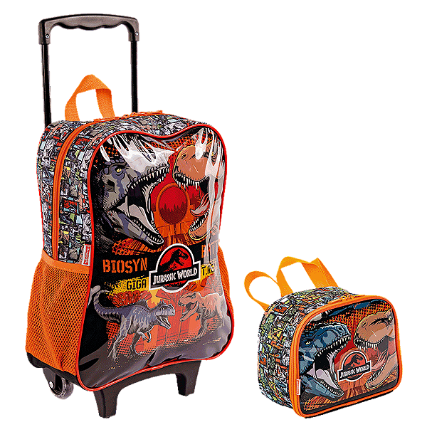 Kit Mochila Lanheira Sestini Jurassic M Battle Preto