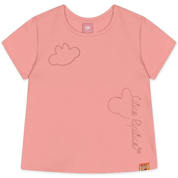 Blusa Manga Curta Lilica Ripilica Estampa Lilica Rosa