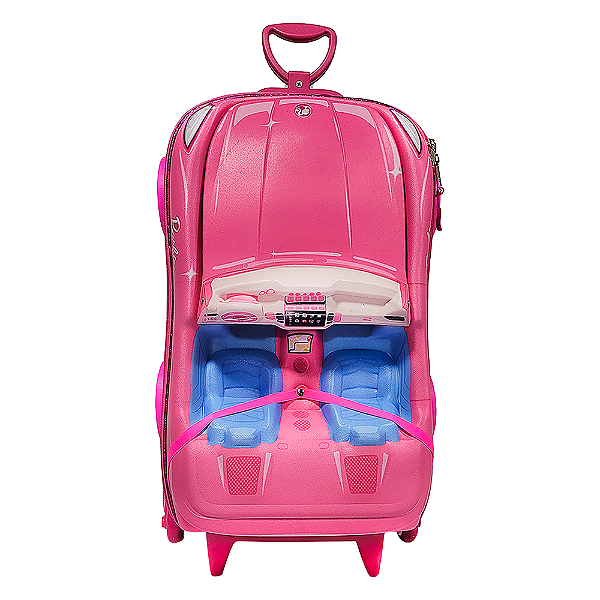 Mochila de Rodinhas 3D Maxtoy Barbie Conversível Rosa