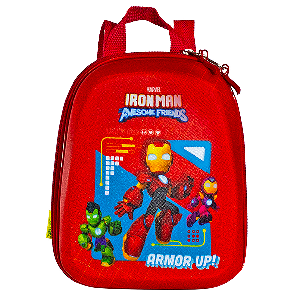 Mochila Pequena Maxtoy Iron Man Carro Vermelho