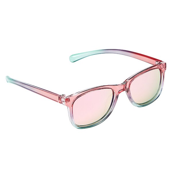 Óculos de Sol Buba Tamanho Médio Degradê Quadrado Rosa