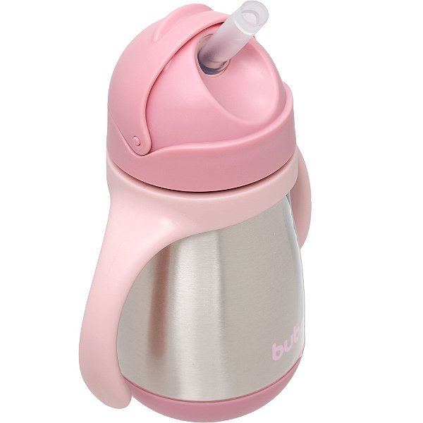 Copo Térmico Buba Parede Dupla Com Alça Rosa