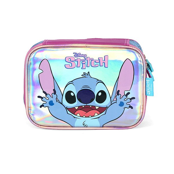 Estojo Box 100 Pens Luxcel Stitch Glitter Roxo