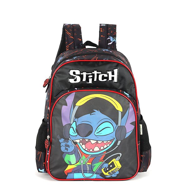 Mochila de Costas Luxcel Stitch Crazy Preto
