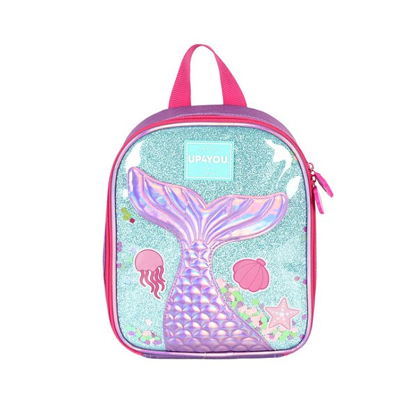 Lancheira Escolar Luxcel Up4You Sereia Fundo do Mar Roxo