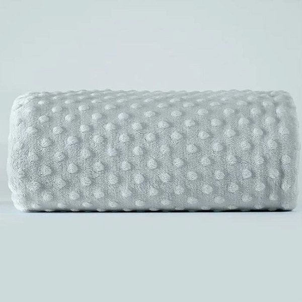 Cobertor Hug Fluffly Dots Cinza