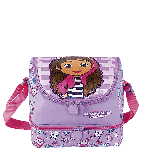 Lancheira Escolar Sestini Gabby Y Cattitude 2 Comp Roxo