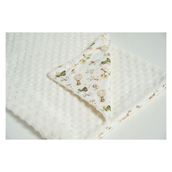 Cobertor Hug Fleece Dots Fun Linha Big Friends Branco