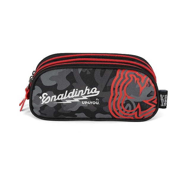 Estojo Escolar Triplo Luxcel Up4You By Enaldinho Preto