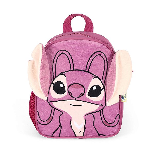 Lancheira Escolar Luxcel Stitch Angel Pelúcia Roxo